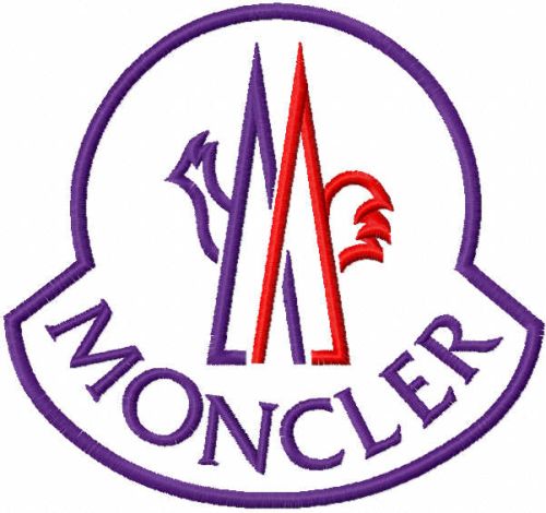 Moncler logo embroidery design