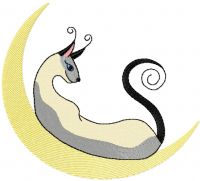 MoonCat embroidery design