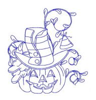 Halloween pumpkin 5 embroidery design