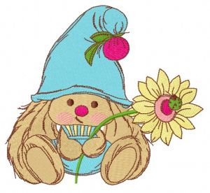 Bunny Mi gnome 2 embroidery design