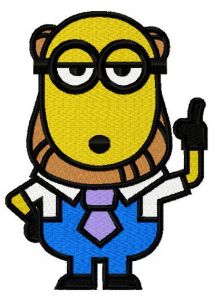 Minion the philosopher embroidery design