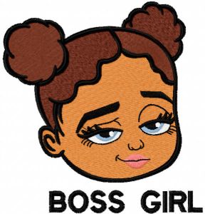 Boss girl embroidery design
