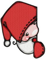 Santa hiding 2 embroidery design