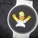 Homer Simpson Happy design embroidered