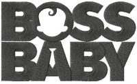 Boss baby logo embroidery design