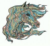 Mosaic horse 8 embroidery design