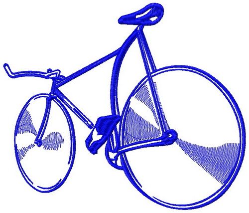 Bike machine embroidery design
