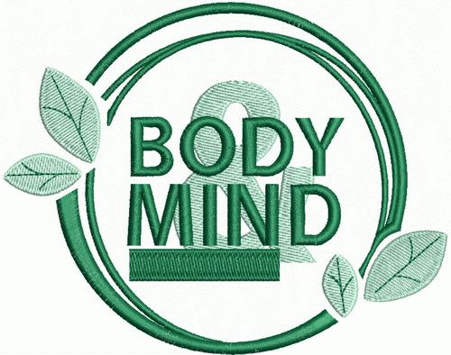 Body and mind machine embroidery design