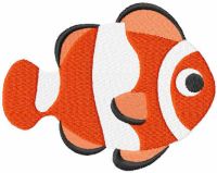 Nemo fish free embroidery design