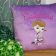 Purple pillowcase with embroidered Doc McStuffins and Lambie