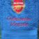 Embroidered Arsenal Football Club logo on towel