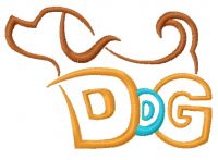 Happy dog 2 embroidery design