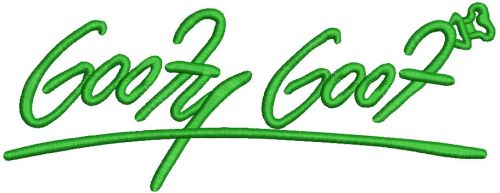 Goofy wordmark embroidery design