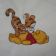 Baby Pooh and baby Tigger design embroidered