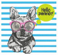 Hello summer 3 embroidery design