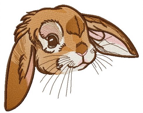 Lop-eared bunny 5 machine embroidery design