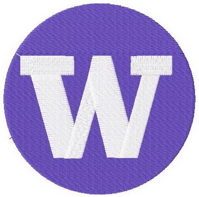 UW University of Washington logo machine embroidery desig