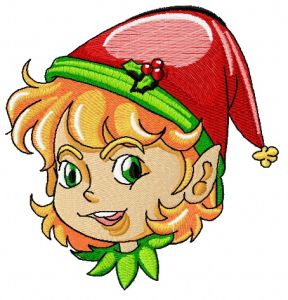 Christmas elf 10 embroidery design