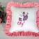 Cushion with ballet dancer embroidery design