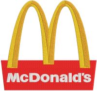 McDonald's logo embroidery design