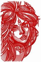 Luck tattoo embroidery design