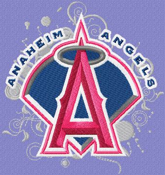 Anaheim Angel machine embroidery design