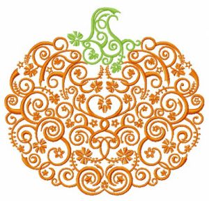 Swirl ornament pumpkin