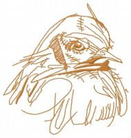 Sparrow sketch free embroidery design