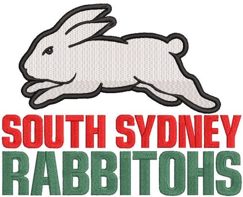 South Sydney Rabbitohs logo embroidery design