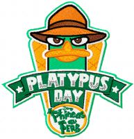 Platypus Badge  embroidery design