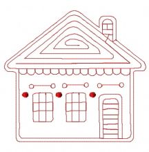 Gingerbread house 5 embroidery design