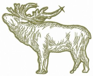 Reindeer embroidery design