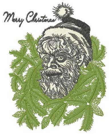 Merry Christmas Santa machine embroidery design
