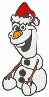 Merry Christmas Olaf embroidery design