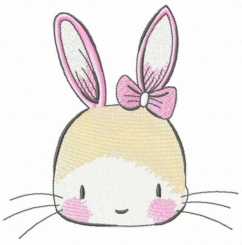 Amazing bunny girl machine embroidery design