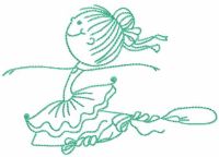 Young ballerina free embroidery design 14