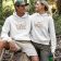 pullover hoodie Holding hands endless love embroidery design