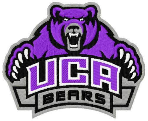 Central Arkansas Bears logo machine embroidery design