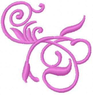 Pink swirl decoration free embroidery design 4