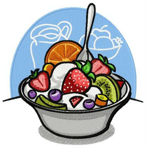 Fruit salad machine embroidery design