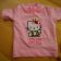 Pink embroidered t-shirt with Hello Kitty bee design on it