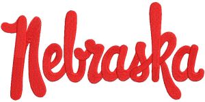 Nebraska Cornhuskers 2019 Wordmark Logo embroidery design