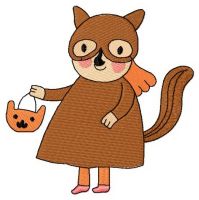 Squirrel costume embroidery design