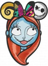 Sally mickey ears embroidery design