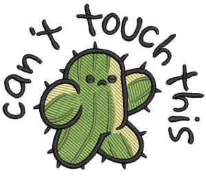 Funny Walking cactus embroidery design