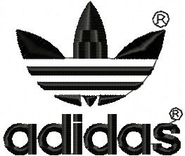 Adidas Logo machine embroidery design