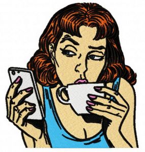 Reading SMS embroidery design