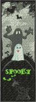 Spooky bookmark embroidery design
