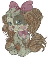 Cute English Cocker Spaniel embroidery design
