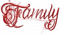 Family free embroidery design